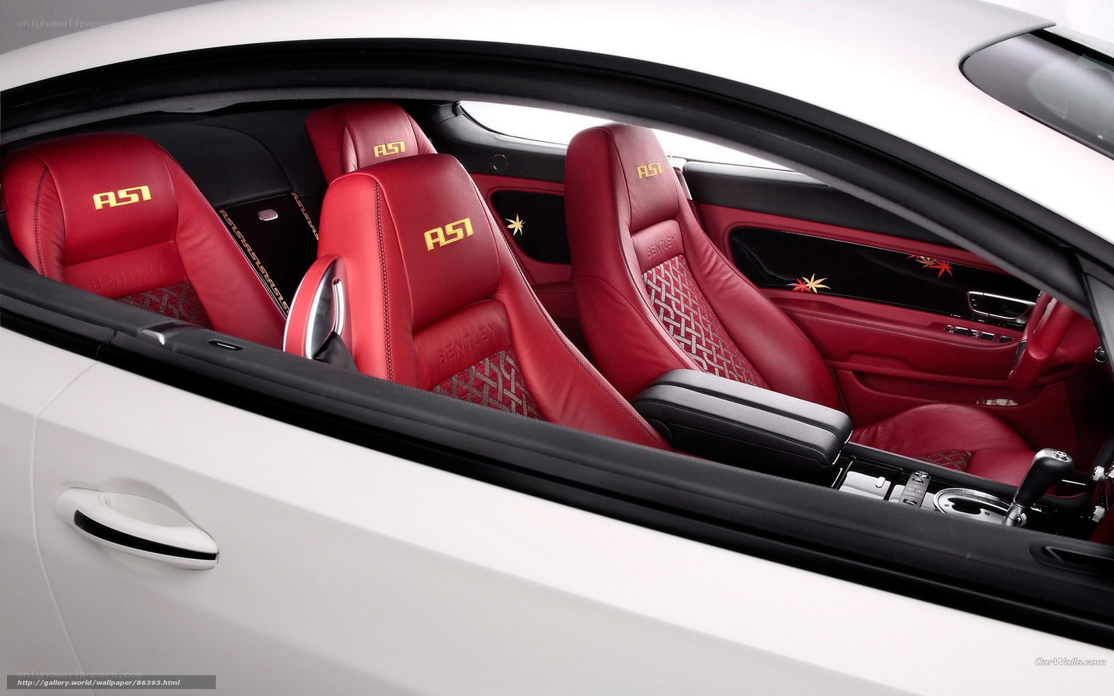 Bentley interior with red seats