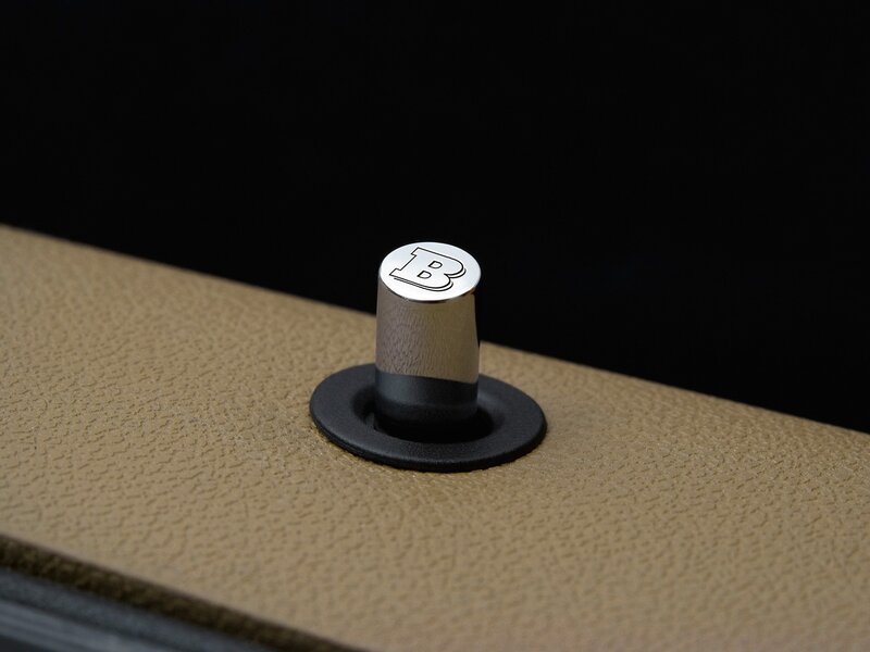 Bentley logo on car interior