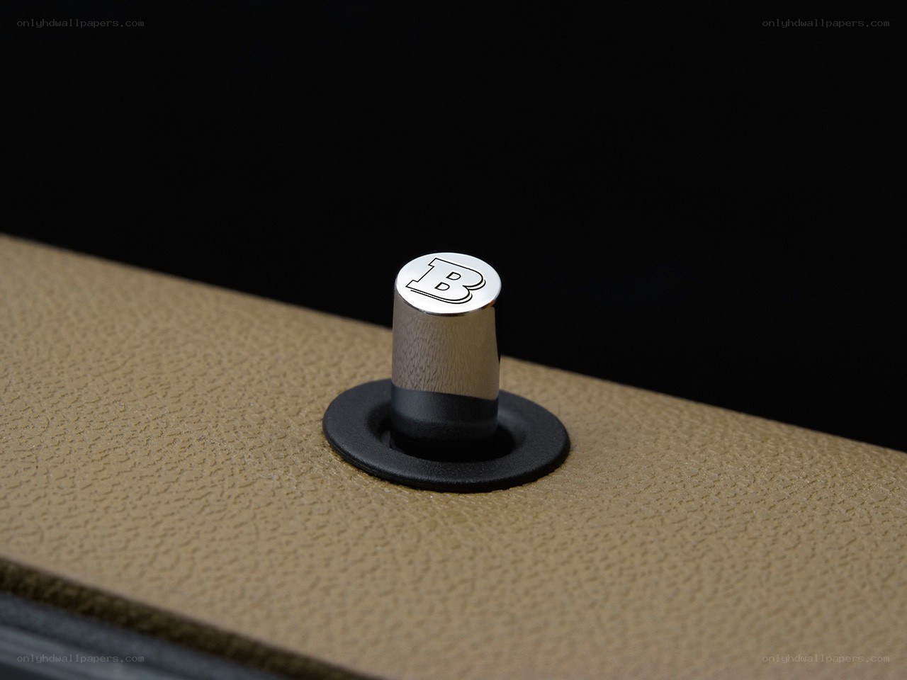 Bentley logo on car interior