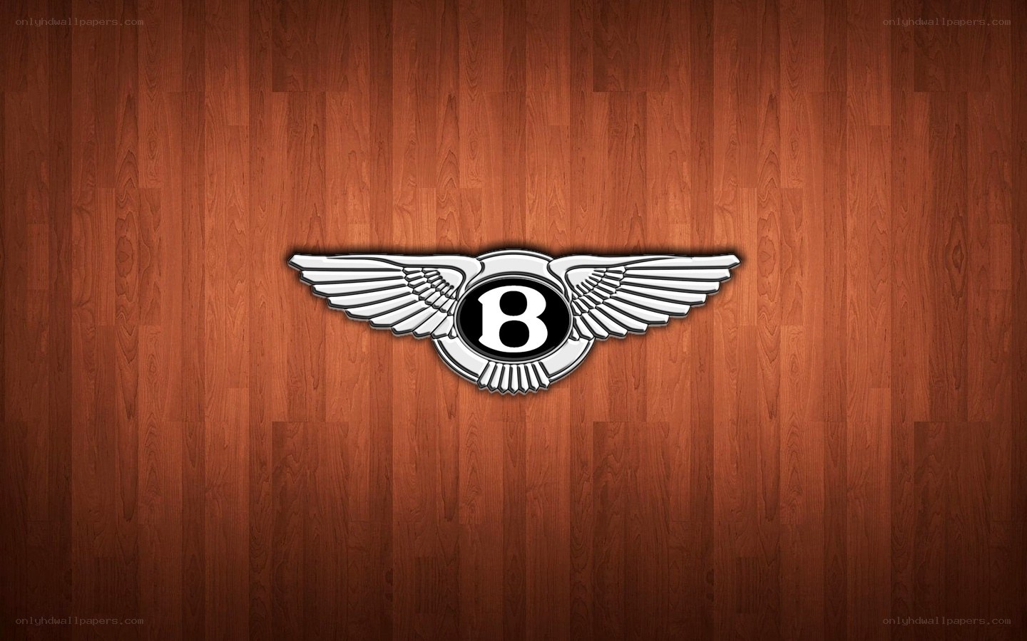 Bentley logo on wood