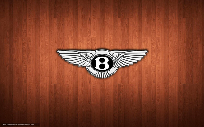 Bentley logo on wood