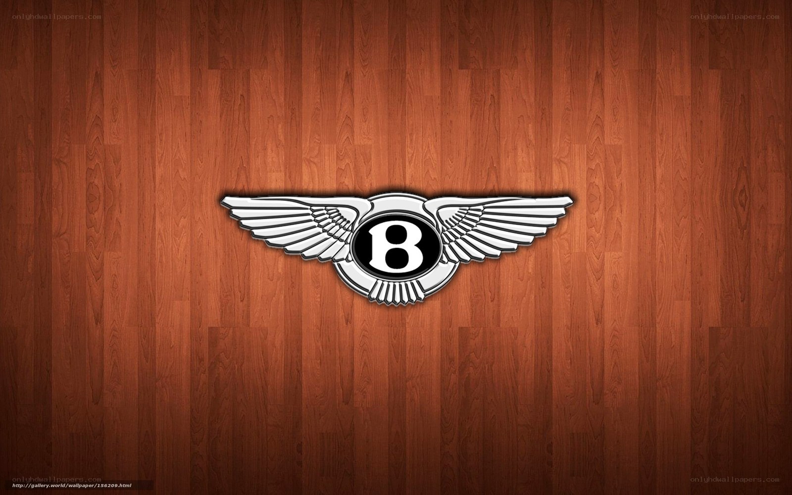 Bentley logo on wood
