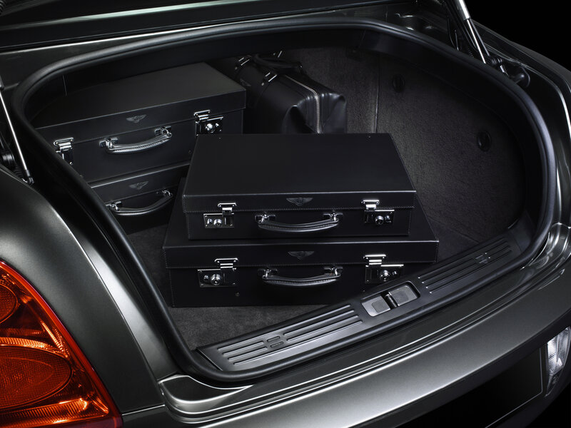 Bentley luggage in trunk
