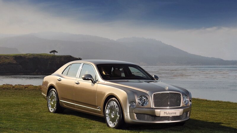 Bentley Mulsanne on a coastal lawn