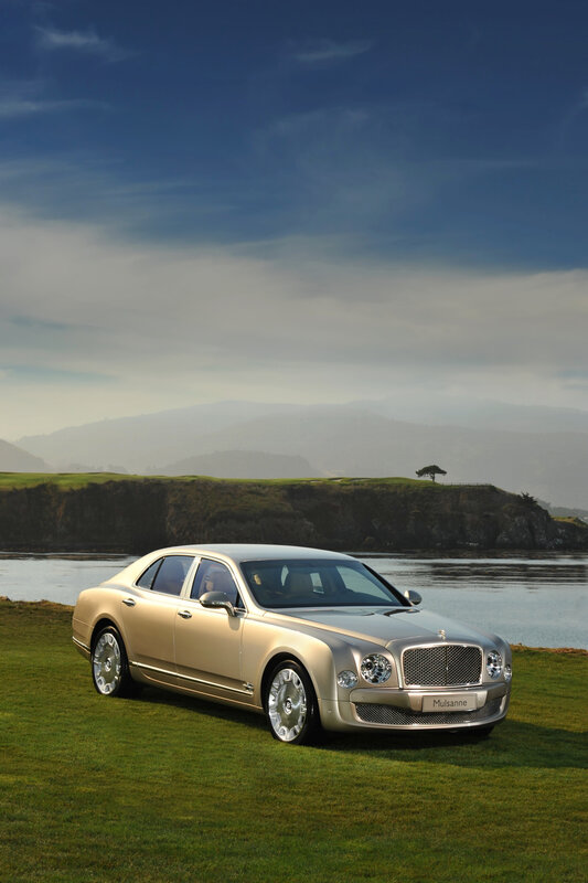 Bentley Mulsanne on a golf course
