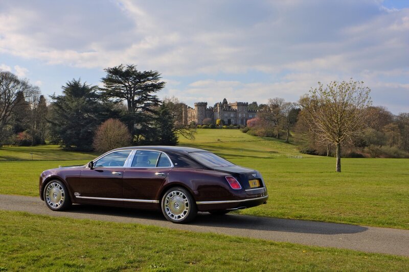 Bentley on a country road