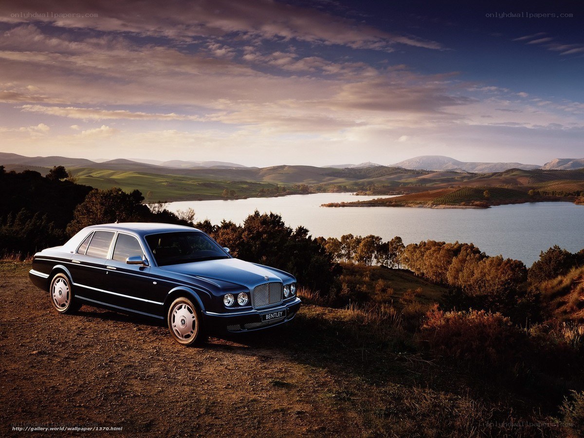 Bentley on a scenic hillside