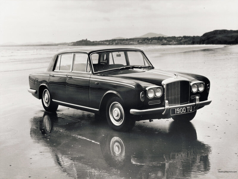 Bentley on a wet beach