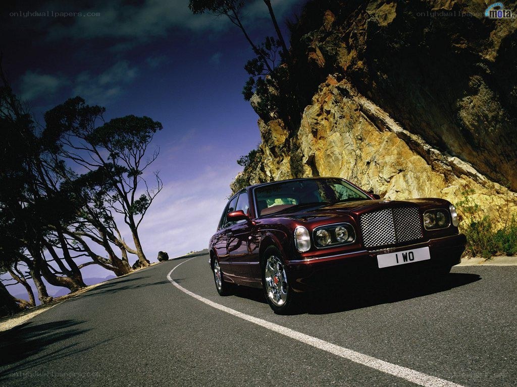 Bentley on a winding road