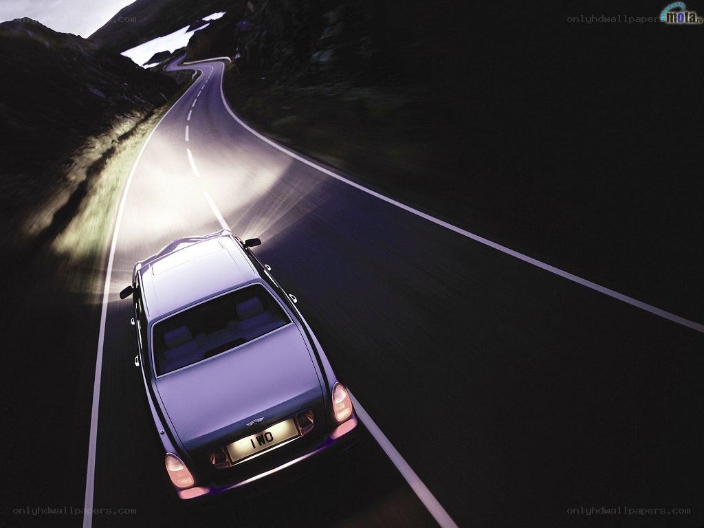 Bentley on a winding road