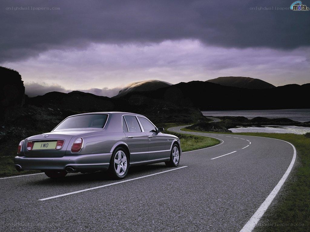 Bentley on a winding road