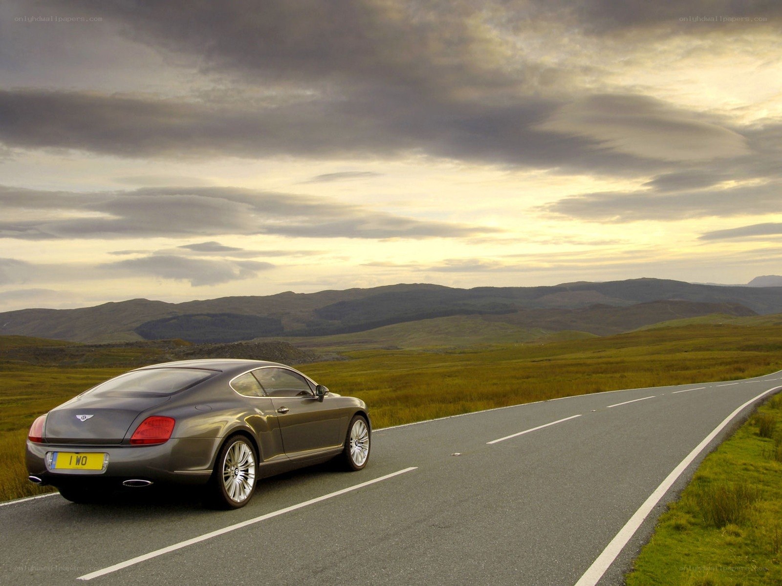 Bentley on a winding road