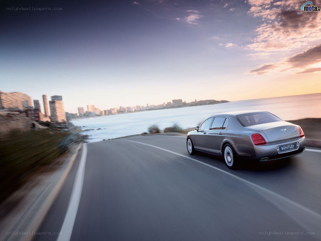 Bentley on coastal road