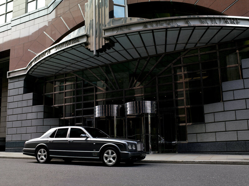 Bentley parked at One America Square