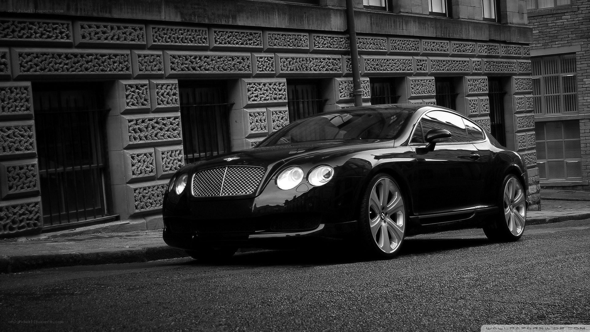 Bentley parked on city street