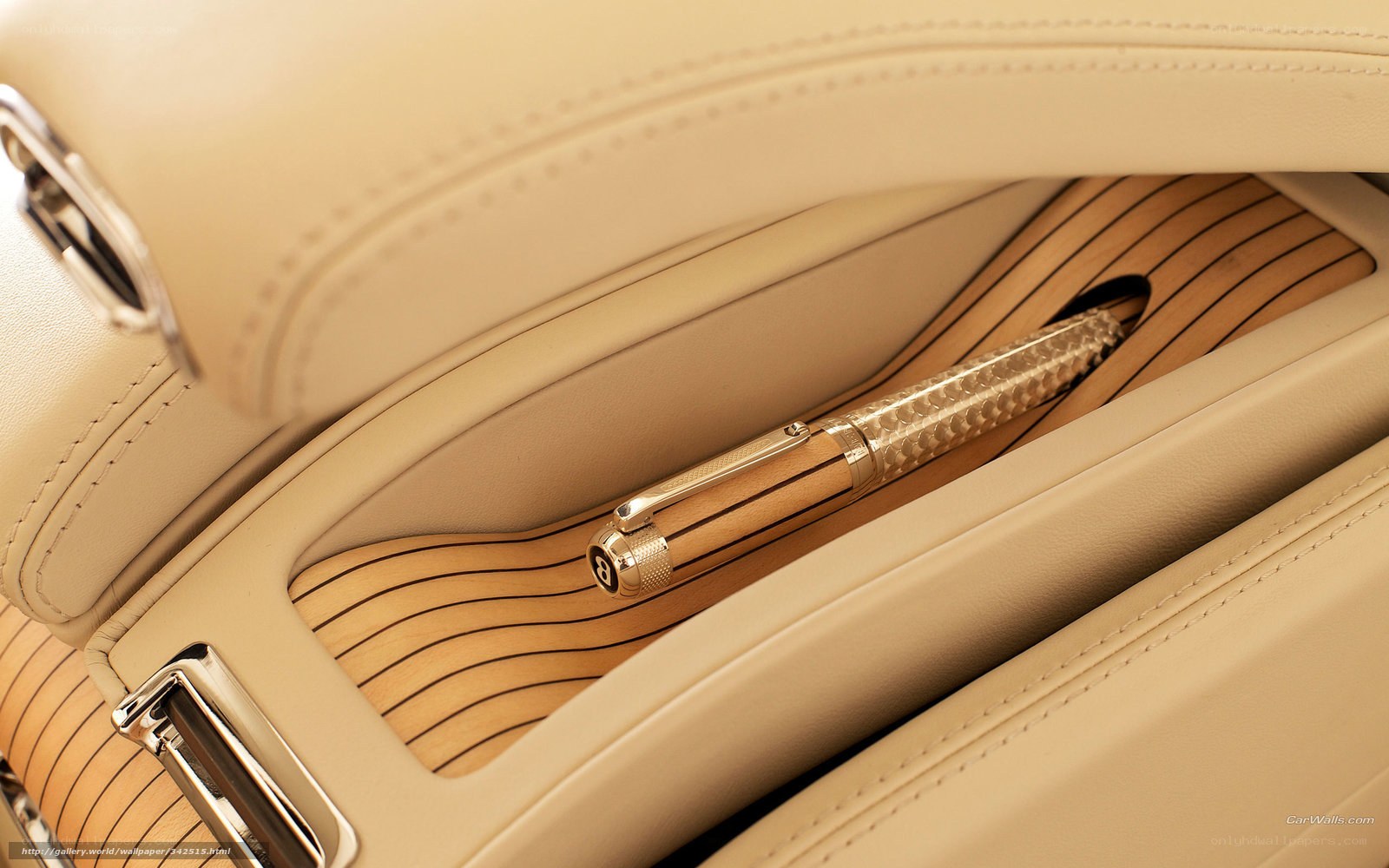 Bentley pen in car interior