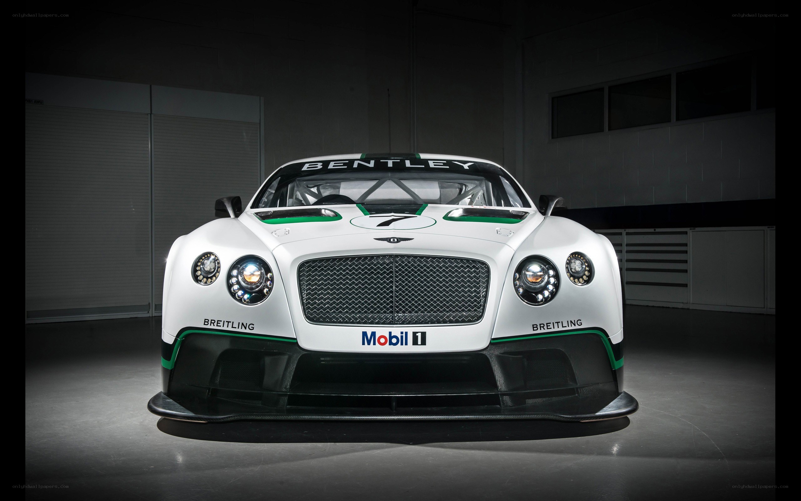Bentley race car front view