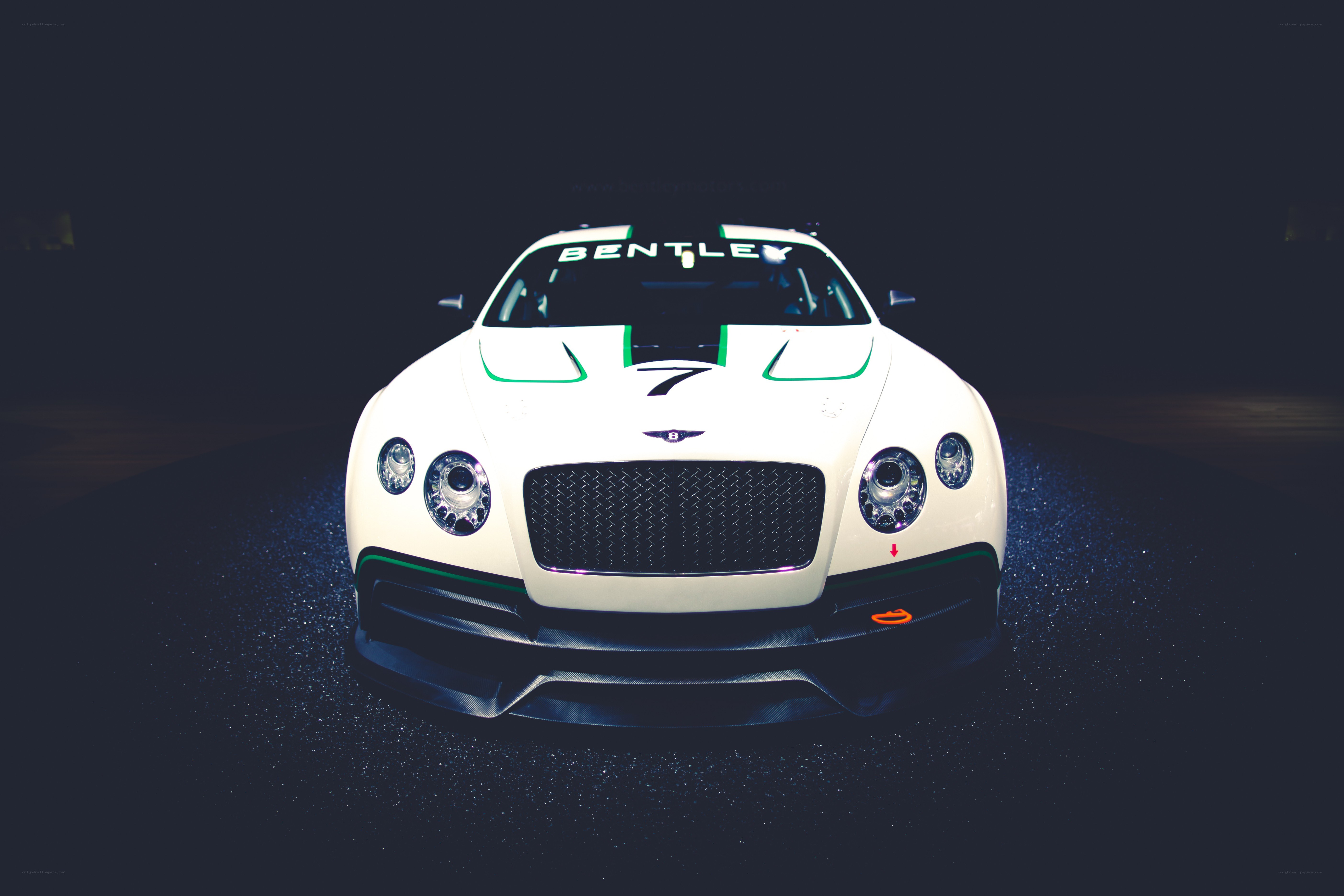 Bentley race car front view
