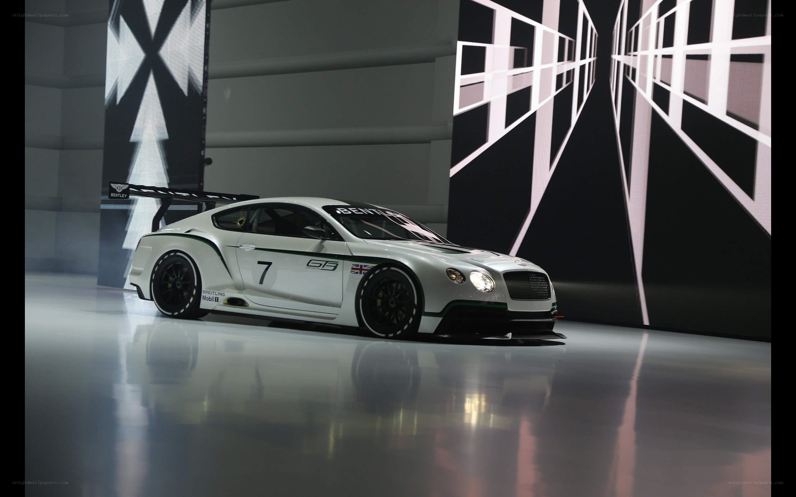 Bentley race car on display