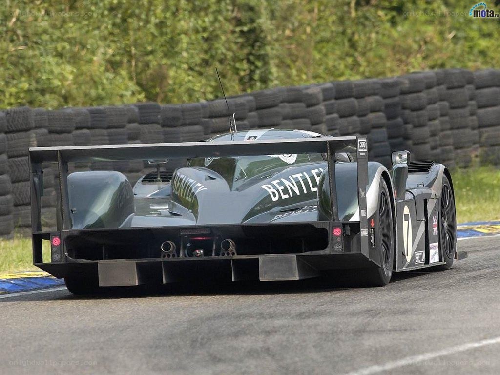 Bentley race car on track