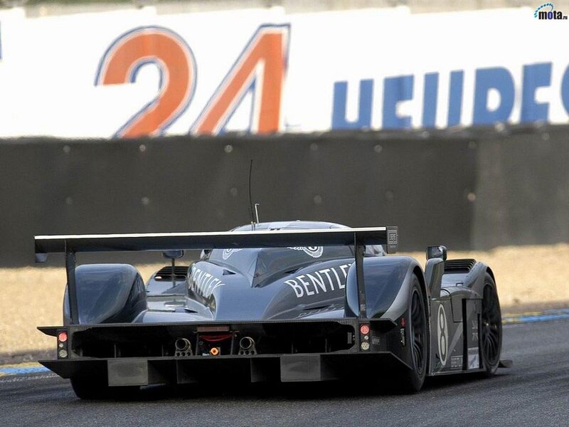 Bentley race car on track