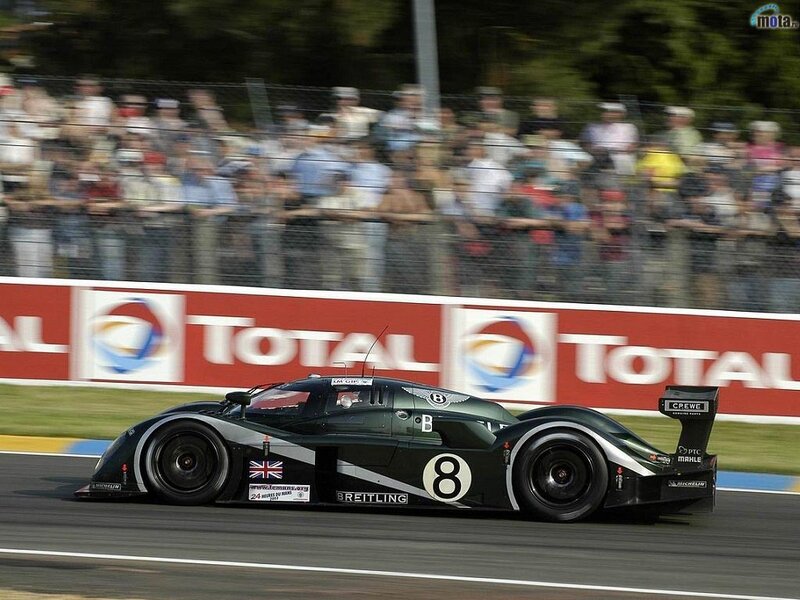 Bentley race car on track