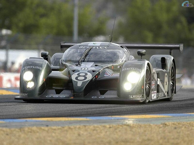 Bentley race car on track