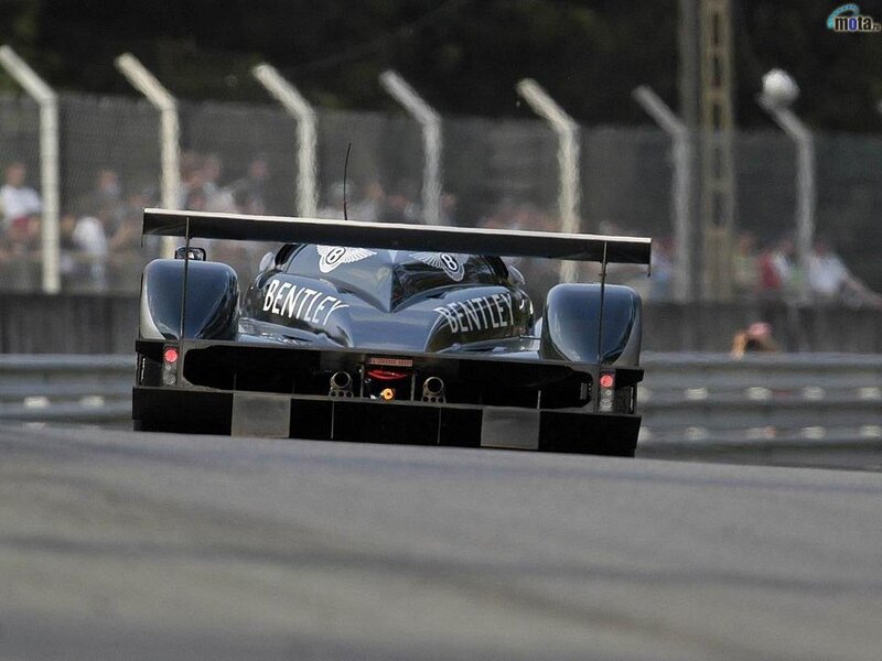 Bentley race car on track