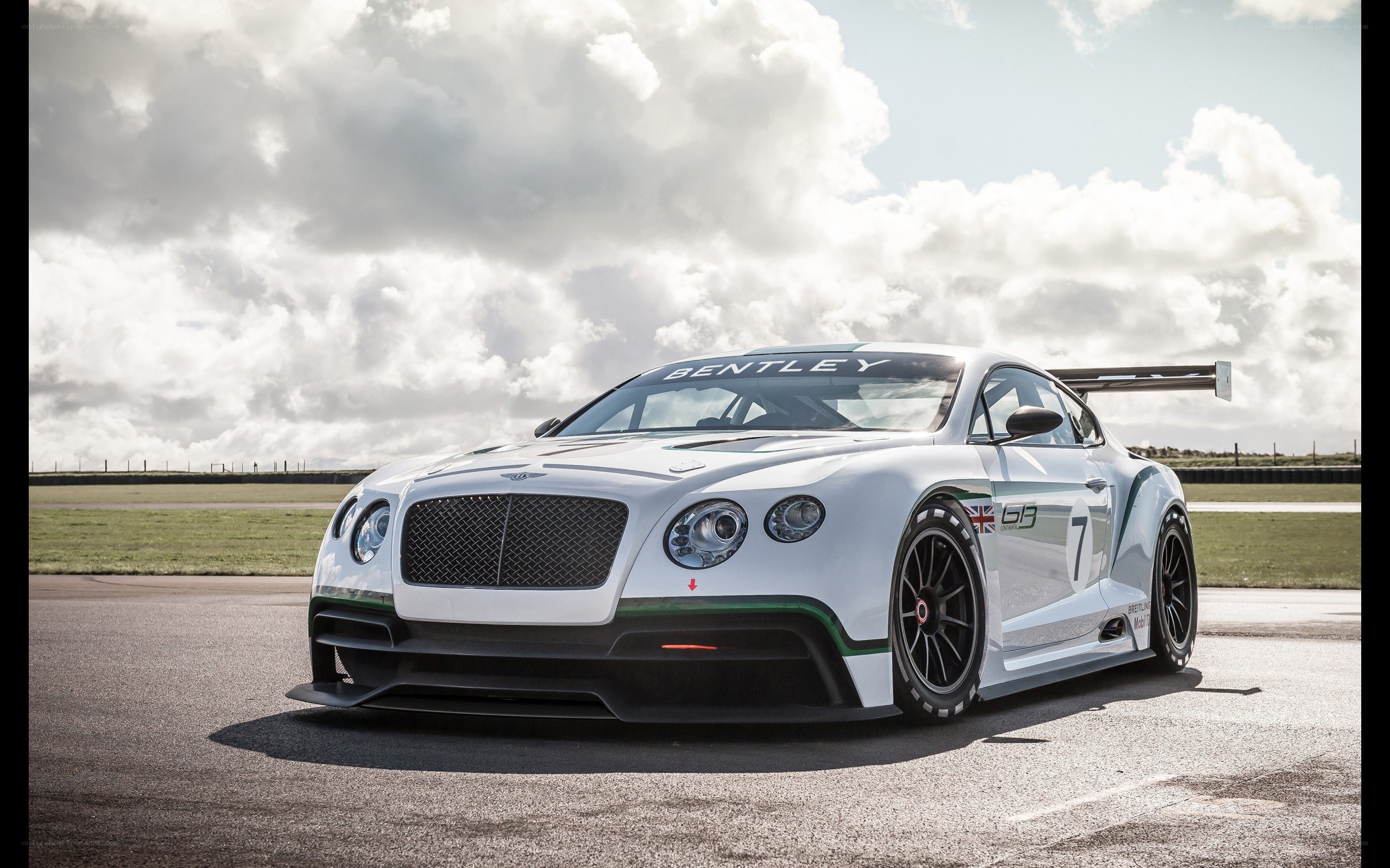 Bentley race car on track