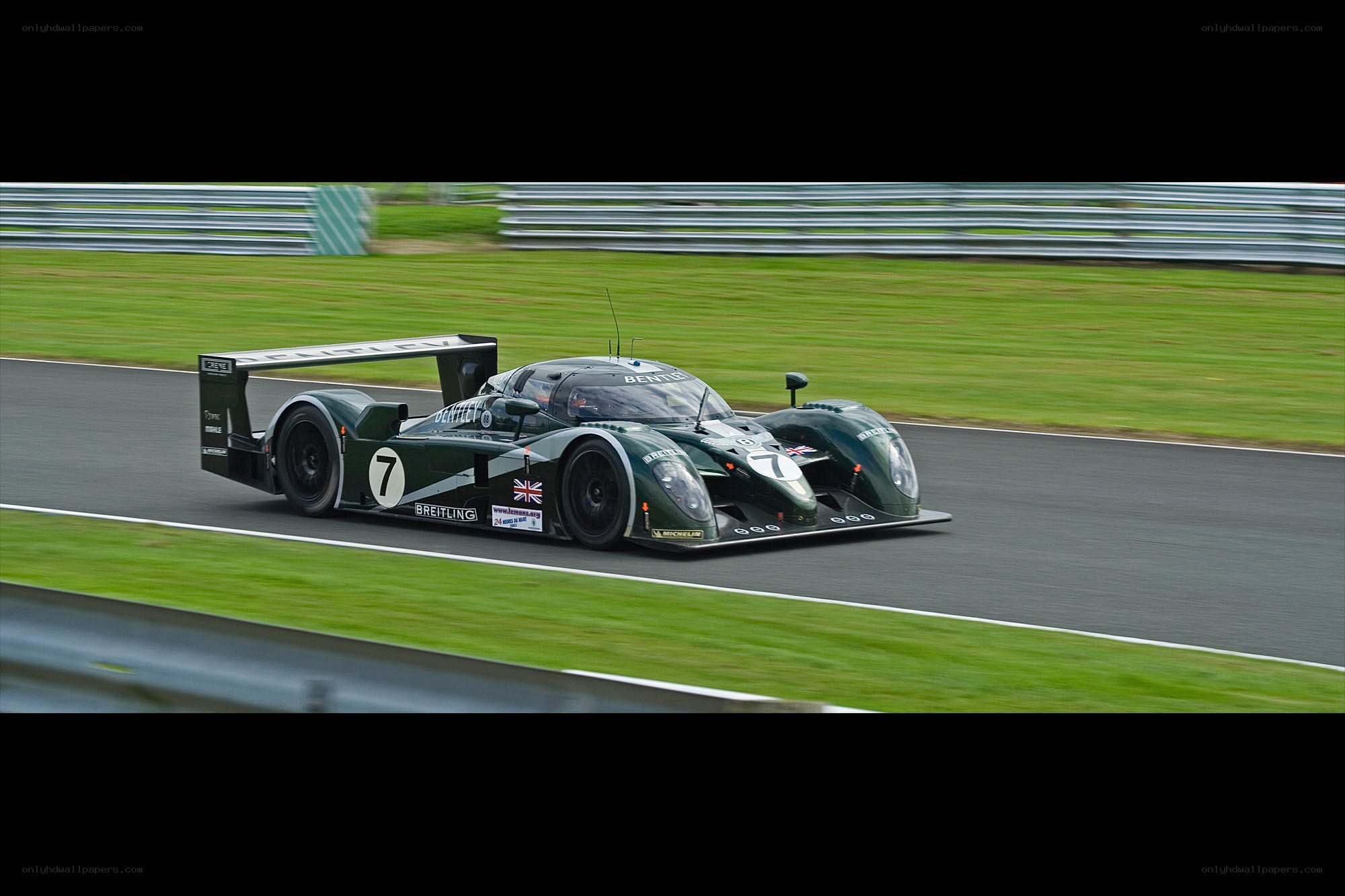 Bentley race car on track