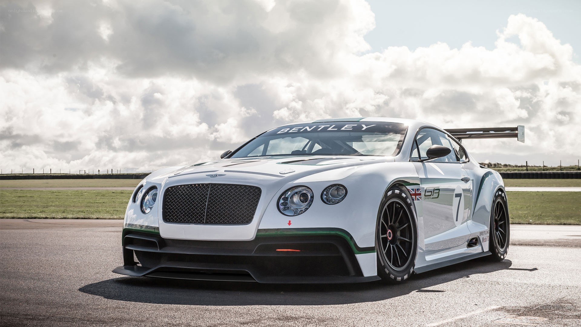 Bentley race car on track