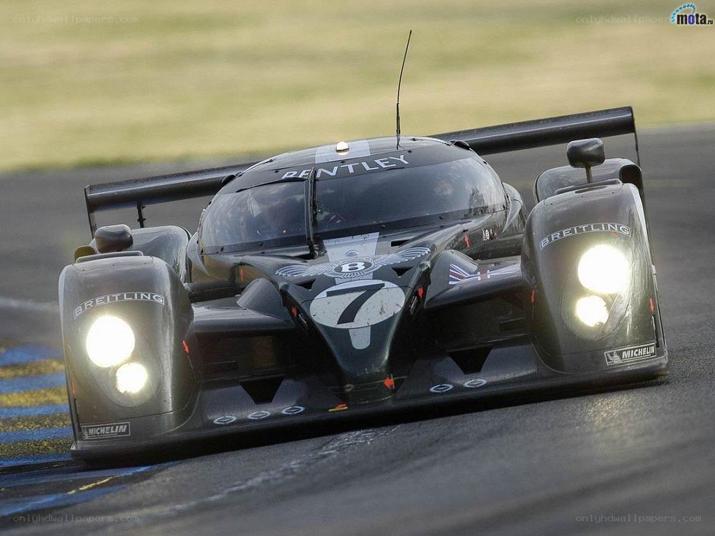 Bentley race car on track