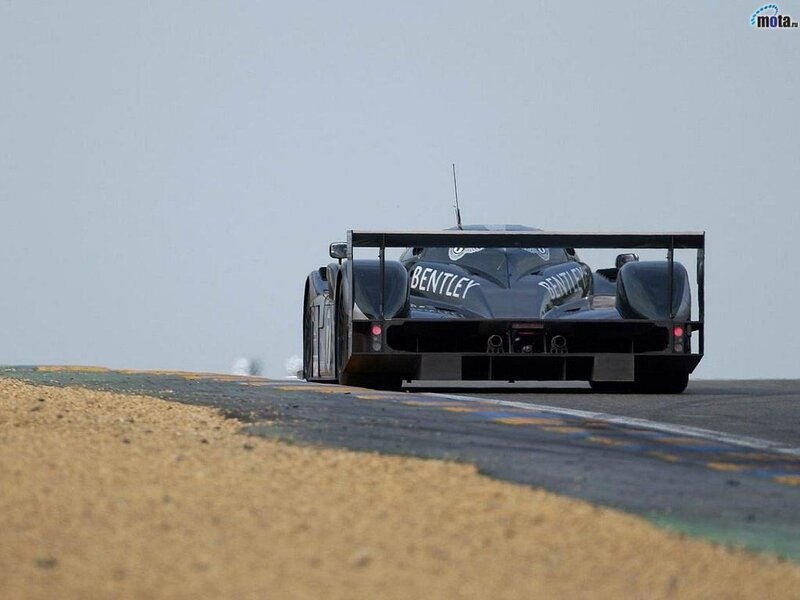 Bentley race car on track
