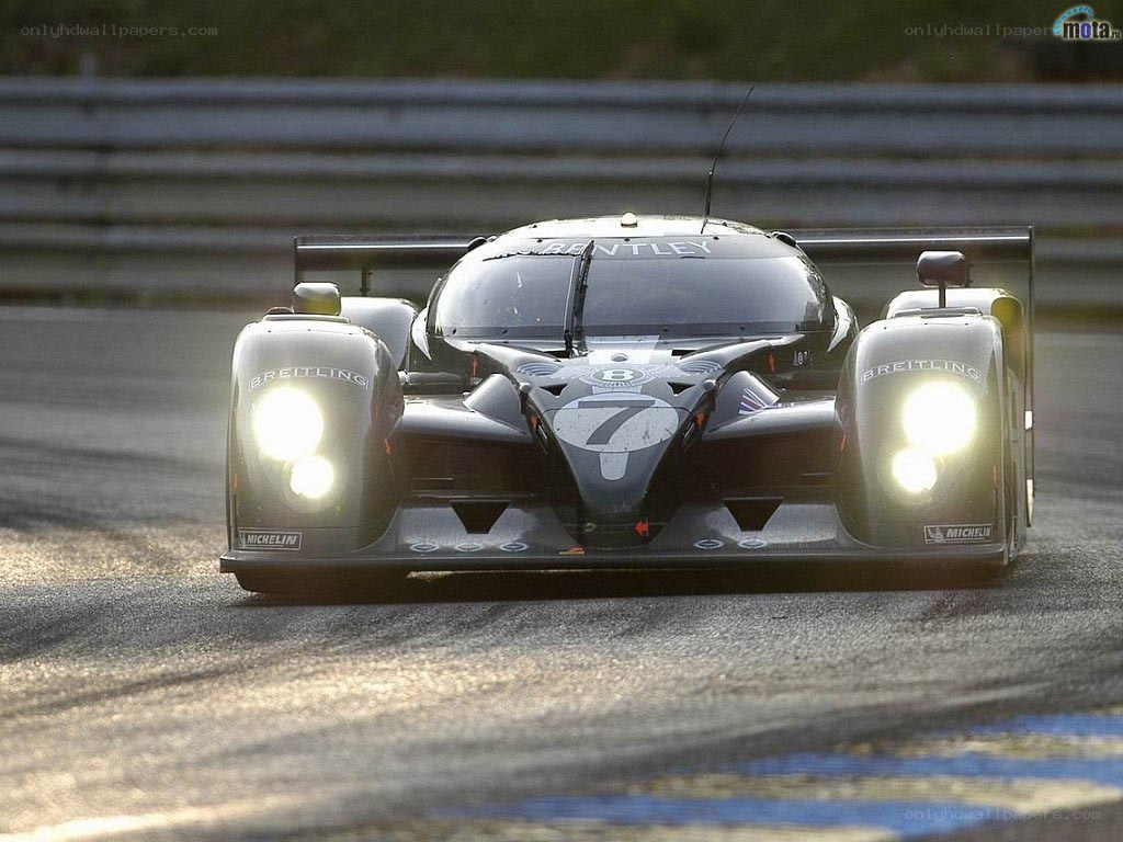 Bentley race car on track