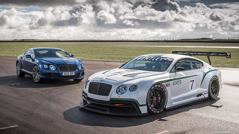 Bentley Race Cars on Track — White