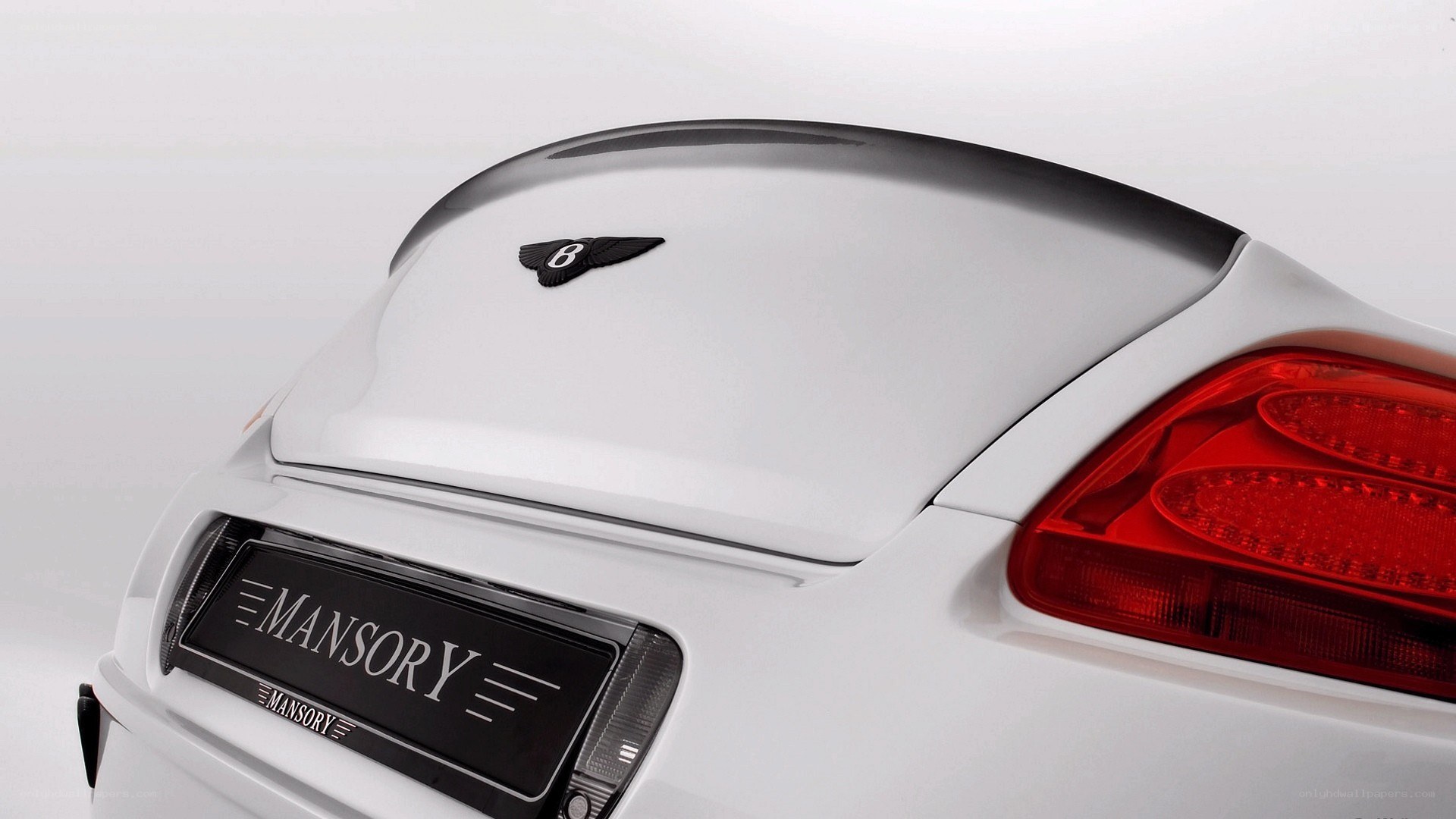 Bentley rear trunk with Mansory badge