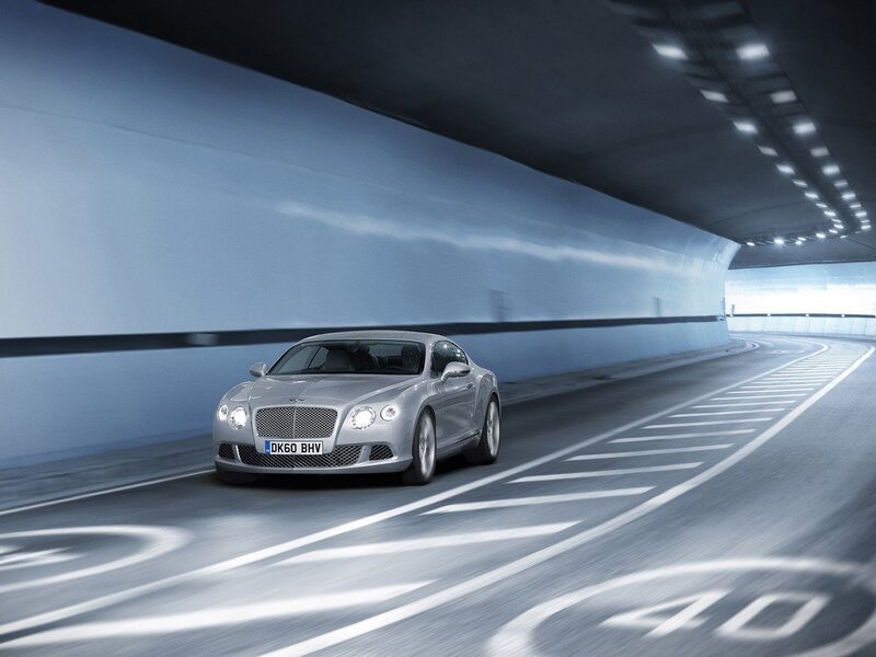 Bentley speeding in tunnel