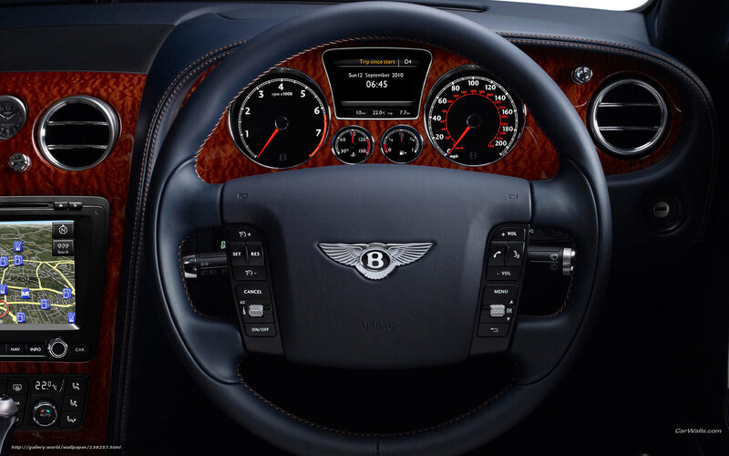 Bentley steering wheel interior