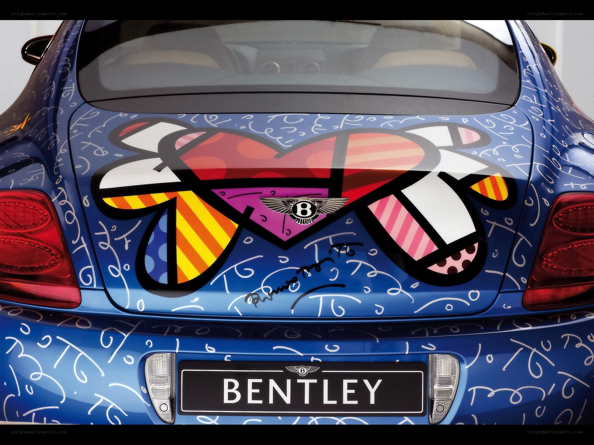 Bentley with Britto art