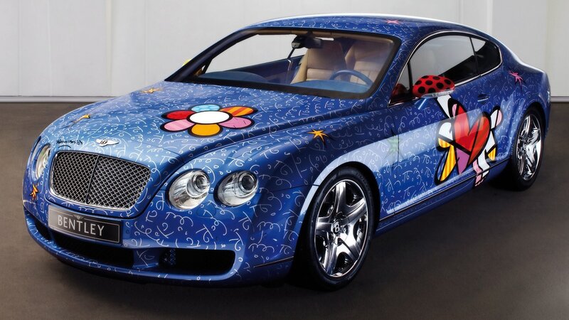 Bentley with colorful artwork