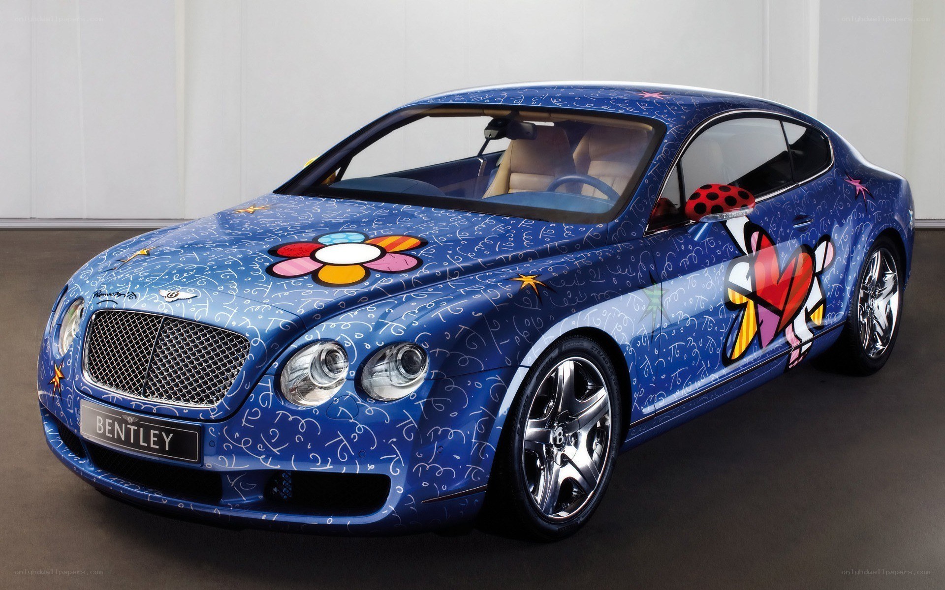 Bentley with colorful artwork
