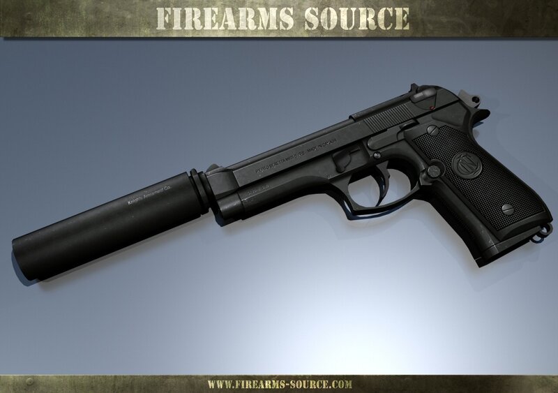 Beretta M92FS with suppressor