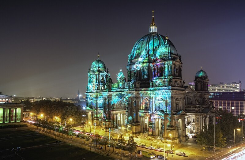 Berlin Cathedral at night