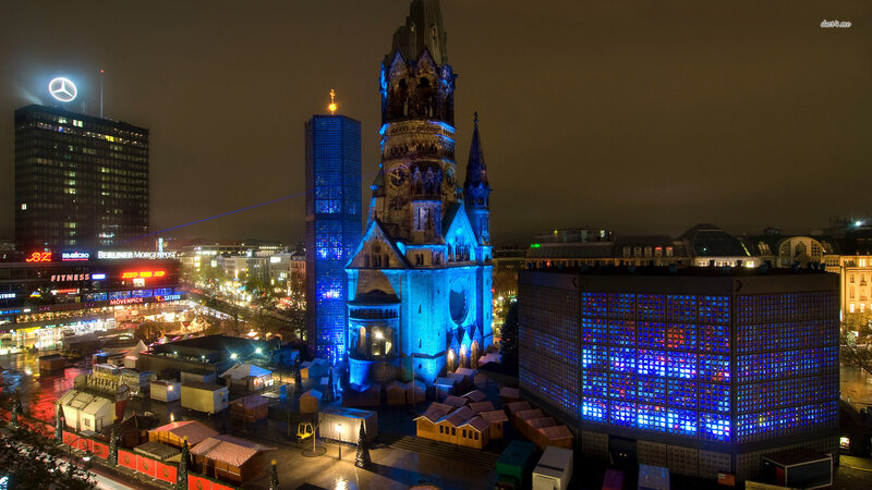Berlin Cathedral at Night — Blue, Dramatic, Photograph