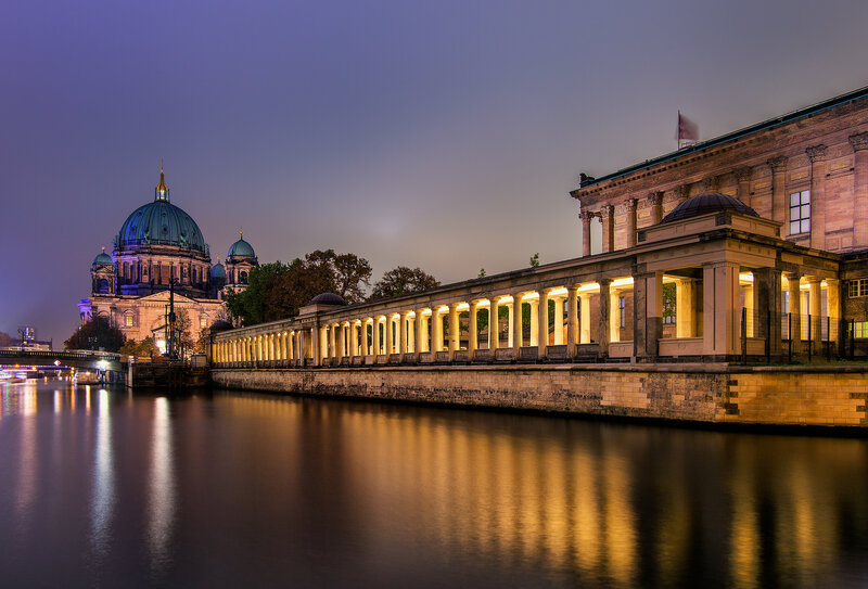 Berlin Cathedral at Night — Blue, Serene