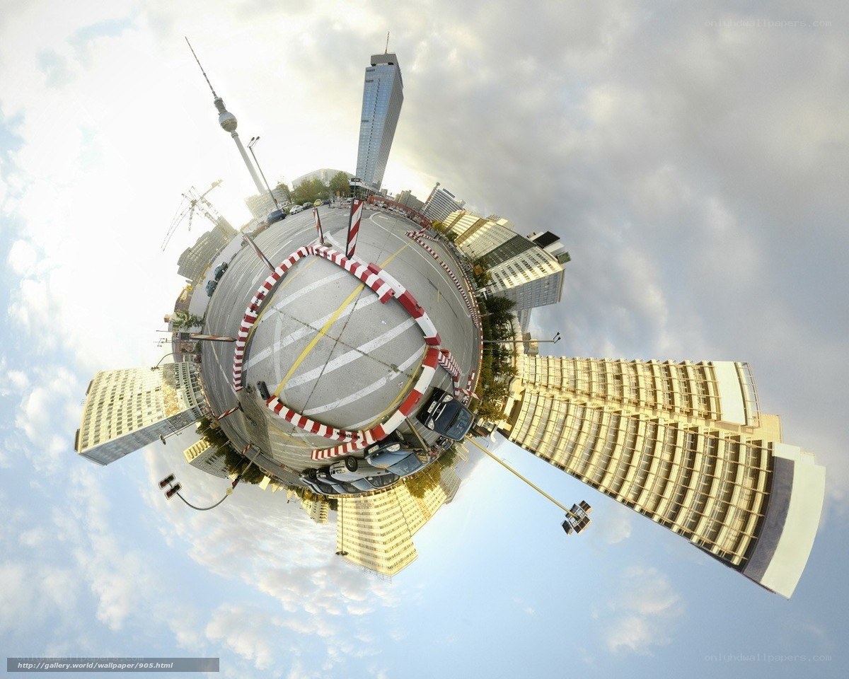 Berlin cityscape in 360-degree view