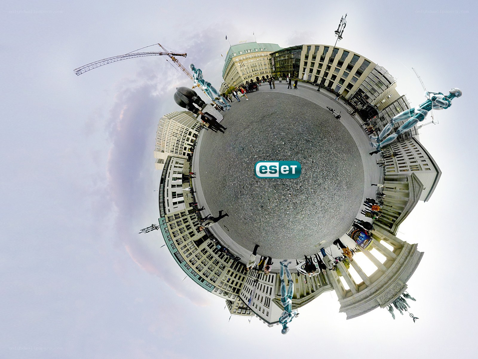 Berlin cityscape in a sphere