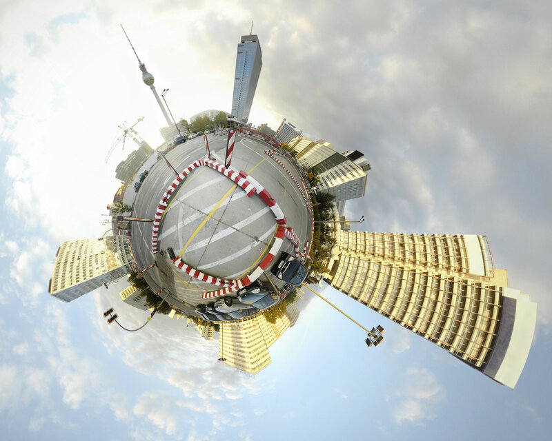 Berlin cityscape in a sphere
