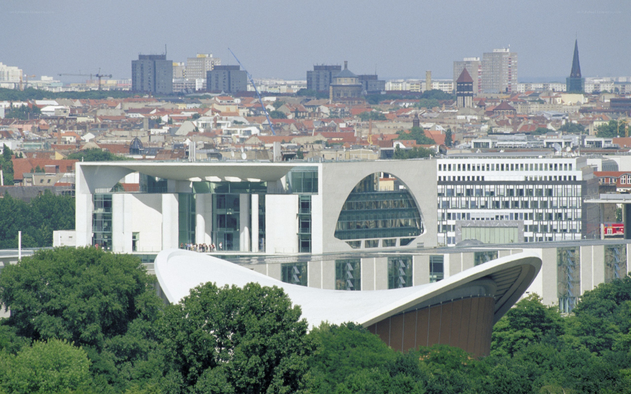 Berlin cityscape with modern buildings