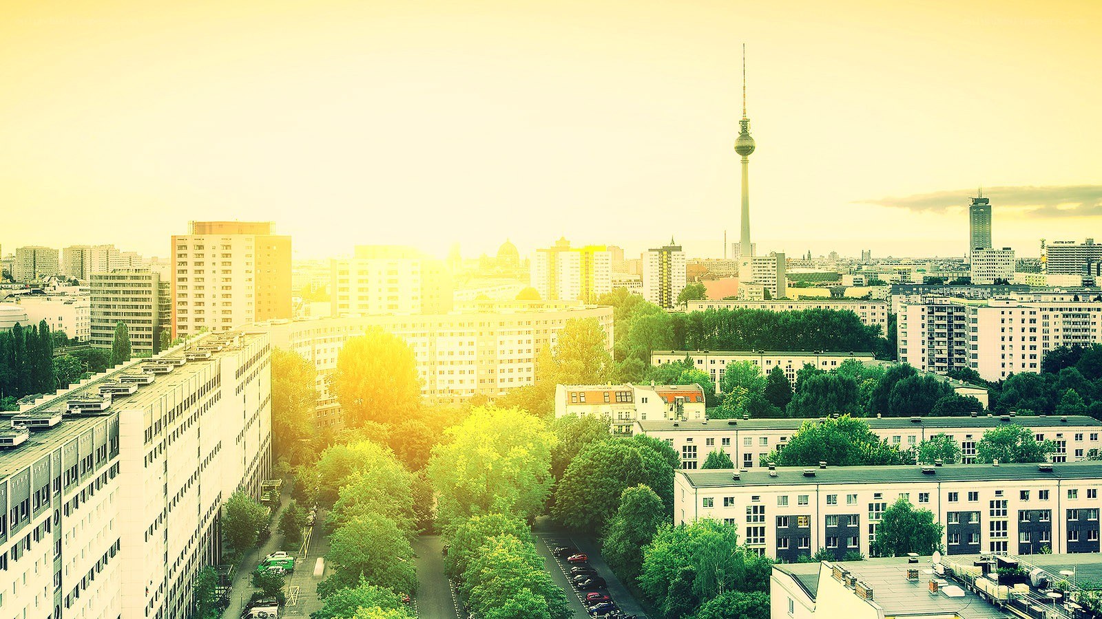Berlin cityscape with TV tower